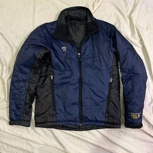 Mountain Hardwear Men's Lightweight Blue and Black Jacket Small